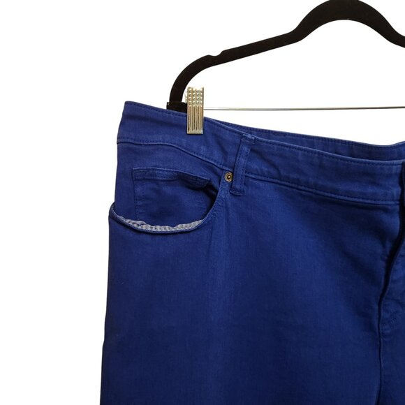 Lands' End Cobalt Blue Mid Rise Straight Leg Jeans Size 26W - Picture 3 of 6